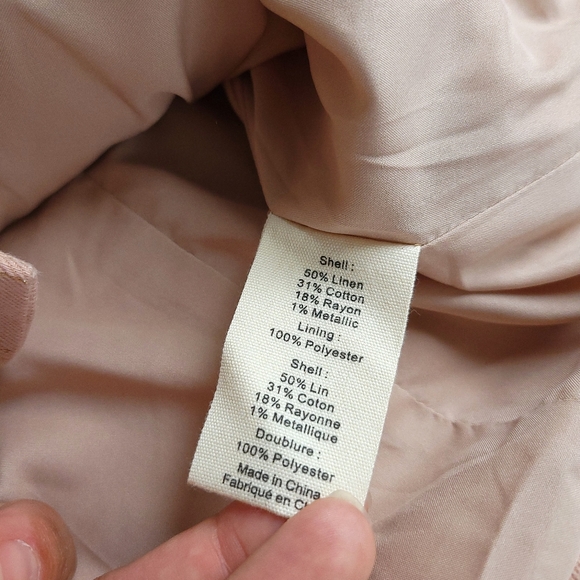 L'AGENCE Metallic Stripe Thread Crop Barbiecore Blazer - Picture 8 of 12